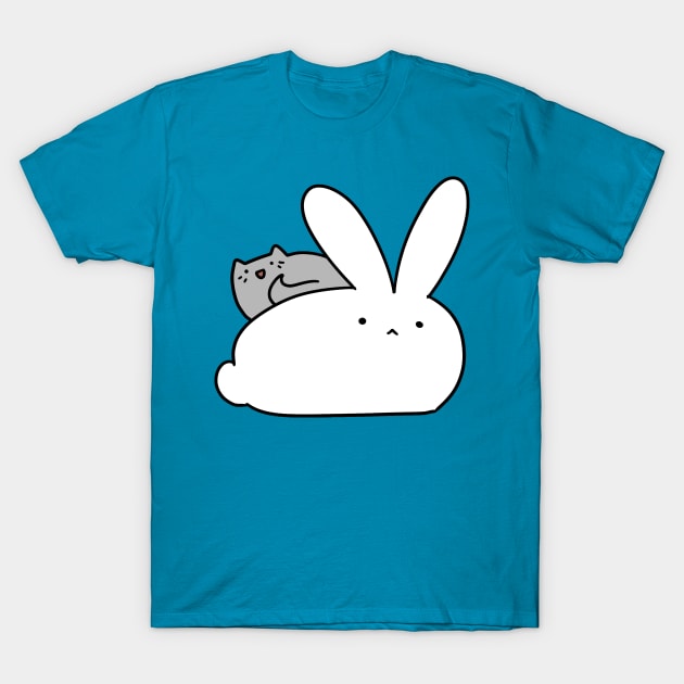 Big Bunny and Little Cat T-Shirt by saradaboru